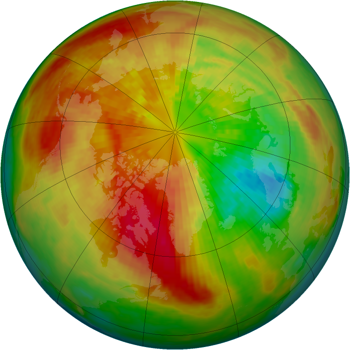 Arctic ozone map for 17 March 2003